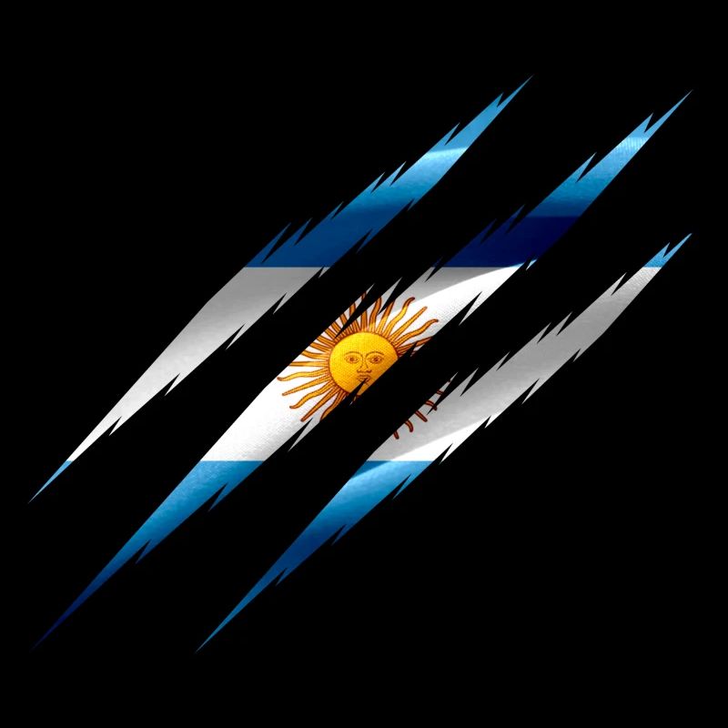 Le drapeau de l'Argentine se griffe les griffes