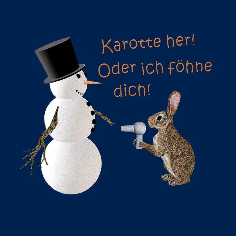 Karotte her! Oder ich föhne dich!