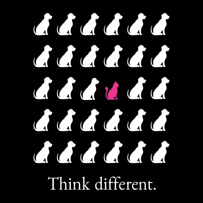 Think different with cats