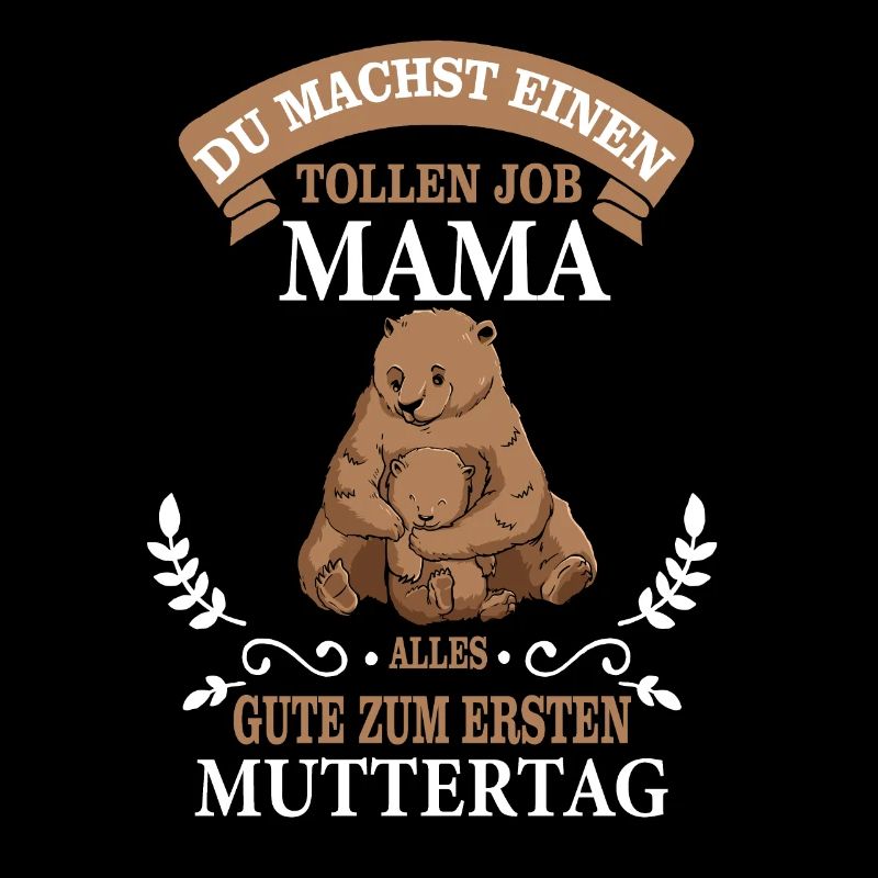 Erster Muttertag Bär Bärenmama mit Kind