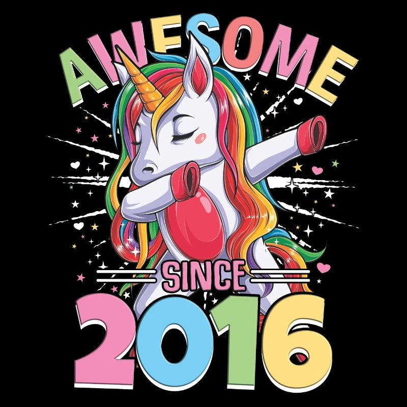 Regenbogen Einhorn 7. Geburtstag Mädchen 7 Jahre