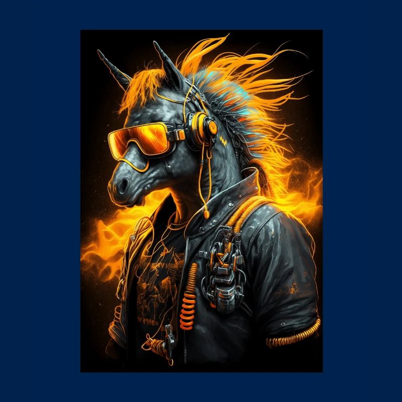 Cooles Biker-Pferd