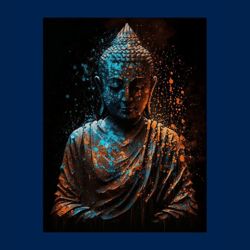 Peaceful Abstract Buddha Statue