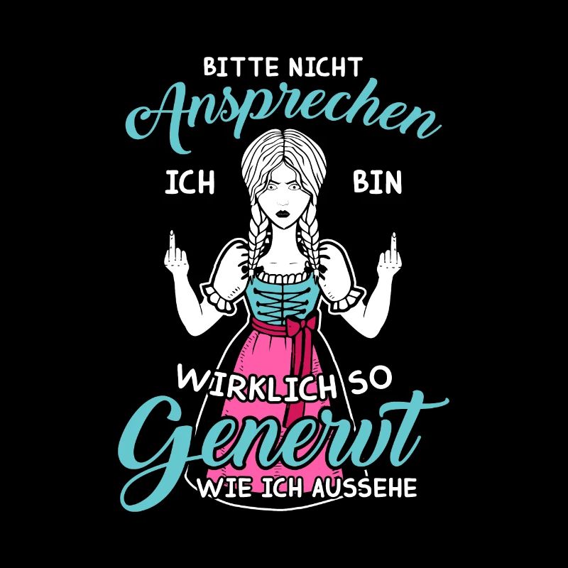 Böses mürrisches Mädchen Bitte Nicht Ansprechen