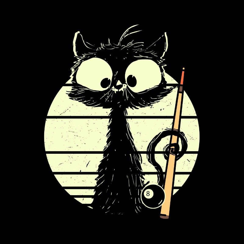 Chat avec billard Billard Billard Snooker