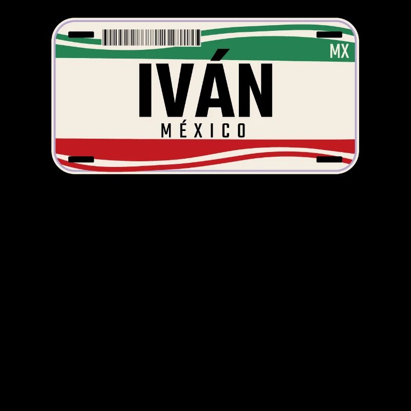Ivan Personalized Mexican Vehicle plates w name