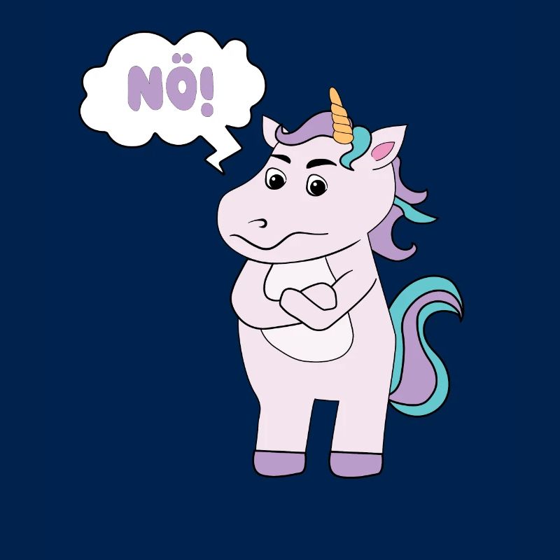 Statement Einhorn Lustiger sarkastischer Spruch Nö