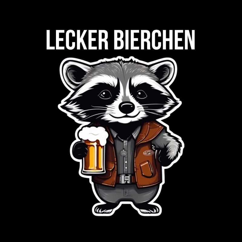 Waschbär mit Bier Lecker Bierchen Bier Meme