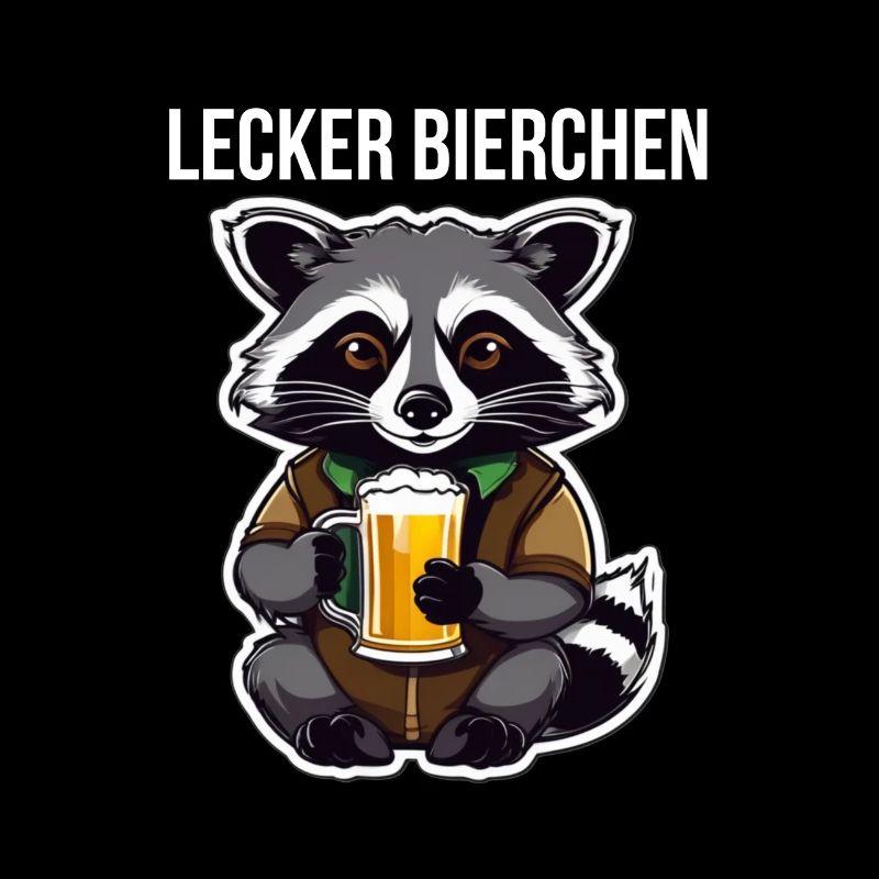 Waschbär mit Bier Lecker Bierchen Bier Meme