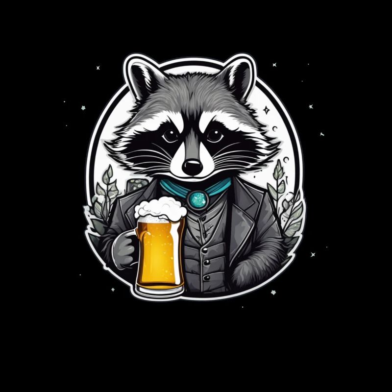 Waschbär mit Bier Lecker Bierchen Bier Meme