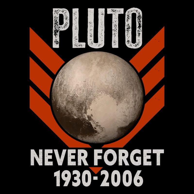 Never Forget Pluto Design Retro Style Funny Space