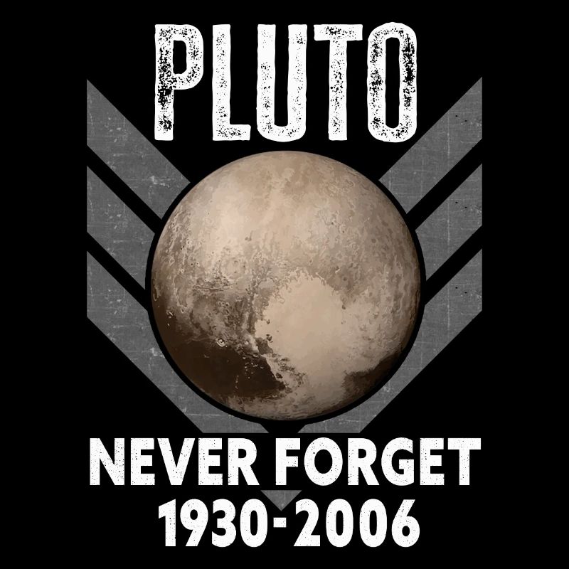 Never Forget Pluto Design Retro Style Funny Space