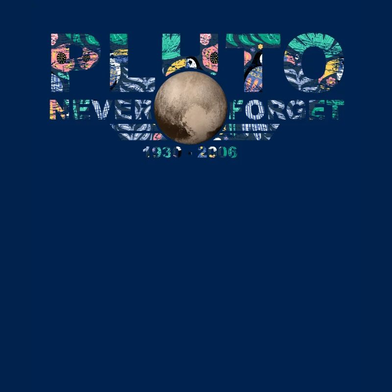 Never Forget Pluto Design Retro Style Funny Space