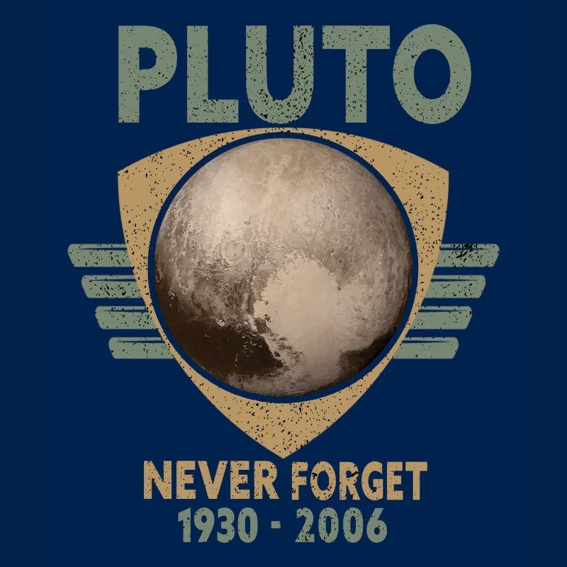 Never Forget Pluto Design Retro Style Funny Space