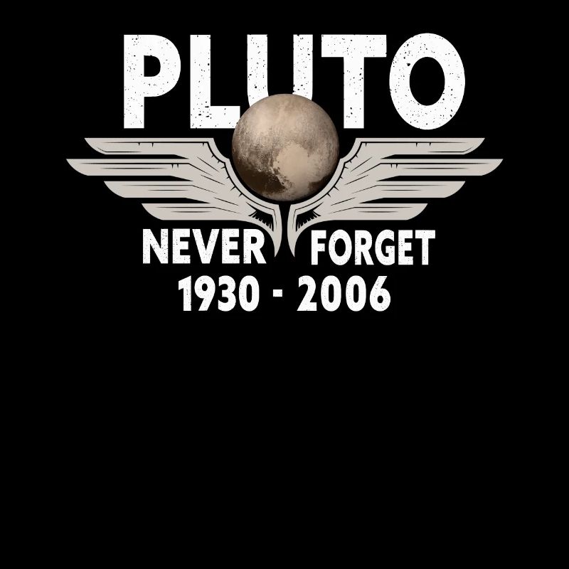 Never Forget Pluto Design Retro Style Funny Space