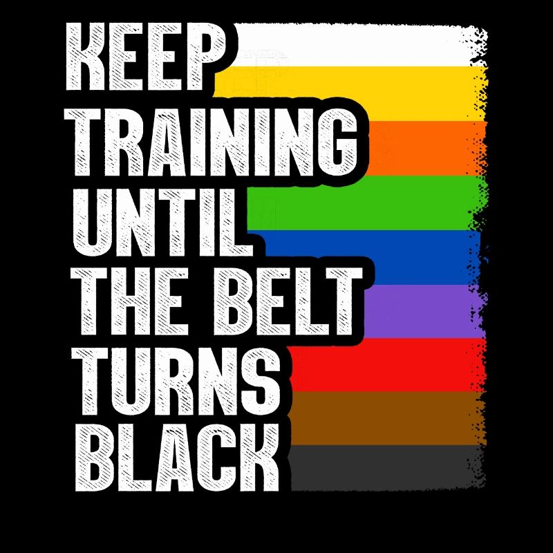 Trainiere weiter, bis der Gürtel schwarz wird