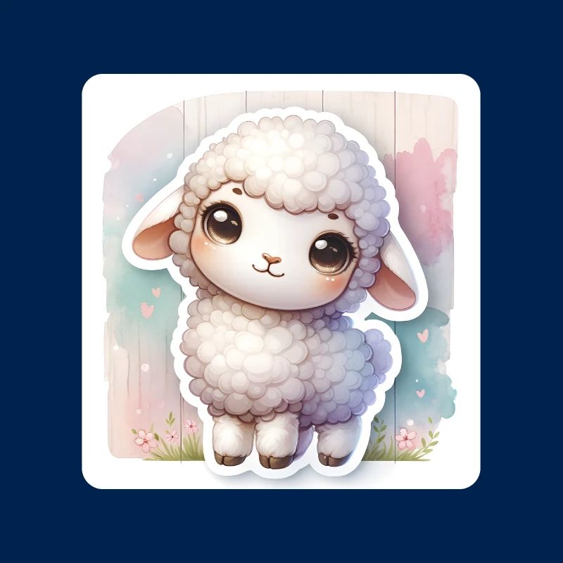 A Sweet Easter Sheep With Fluffy Wool