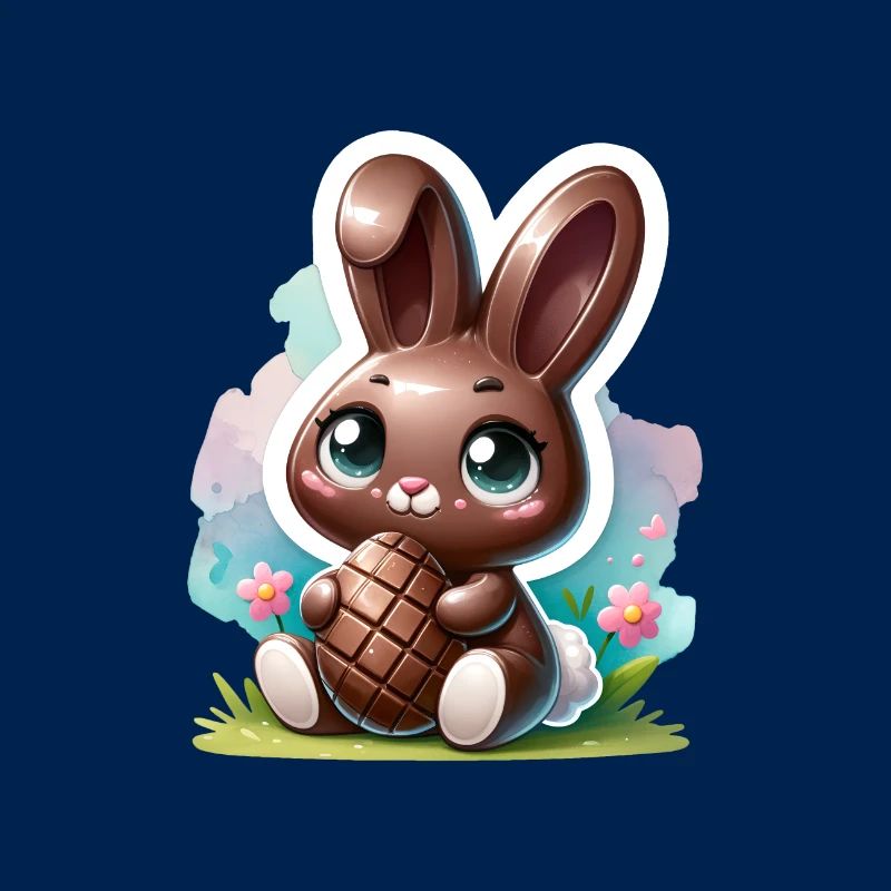 A Chocolate Bunny With an Easter Egg