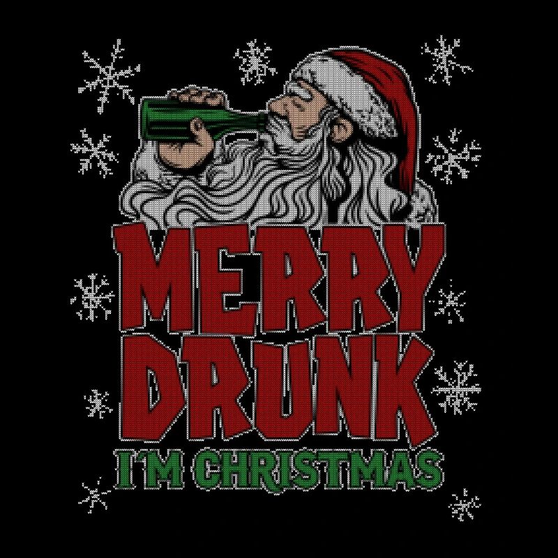 Joyeux saoul dans le pull de Noël laid