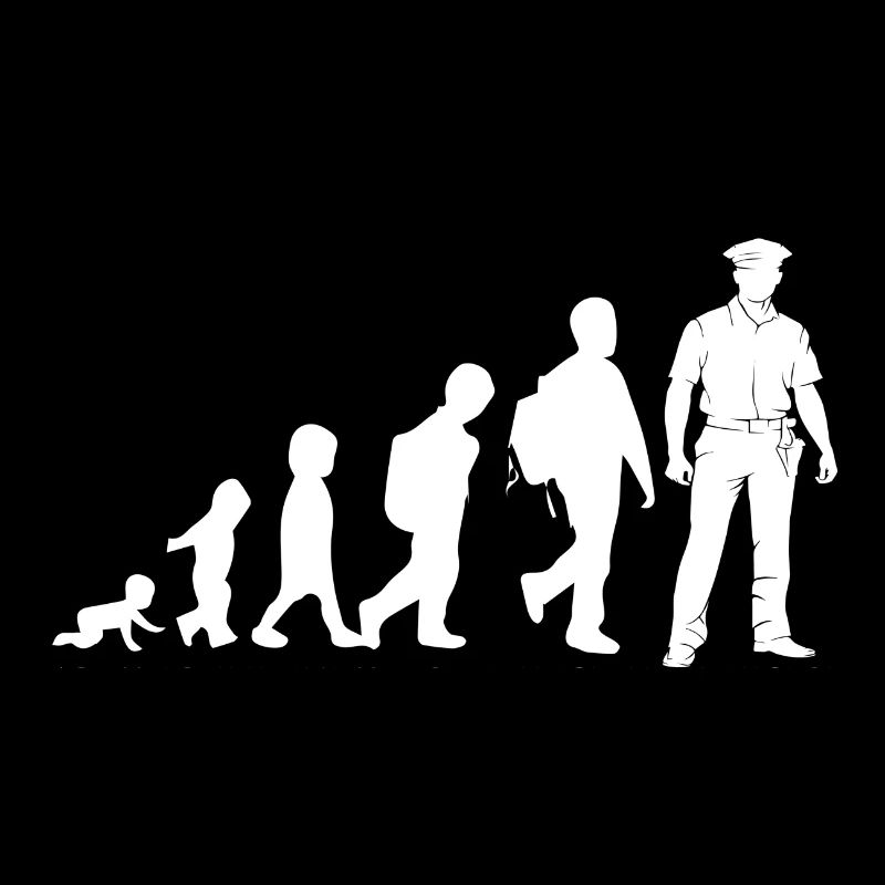 Polizei Evolution Baby Kind Geburt Geschenk