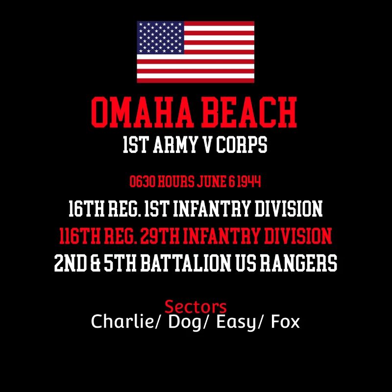 Omaha Beach D-Day Range (White wording)