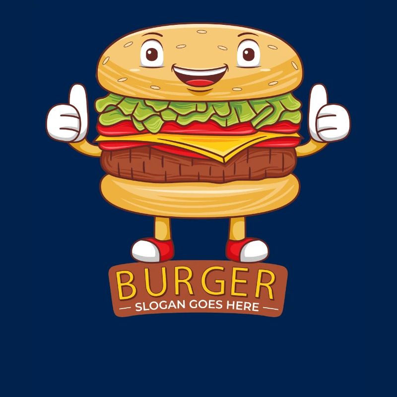 Mignon burger dessin animé art