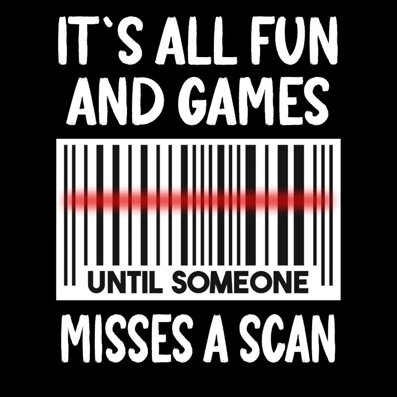 Drôle de citation de code-barres de travailleur des postes