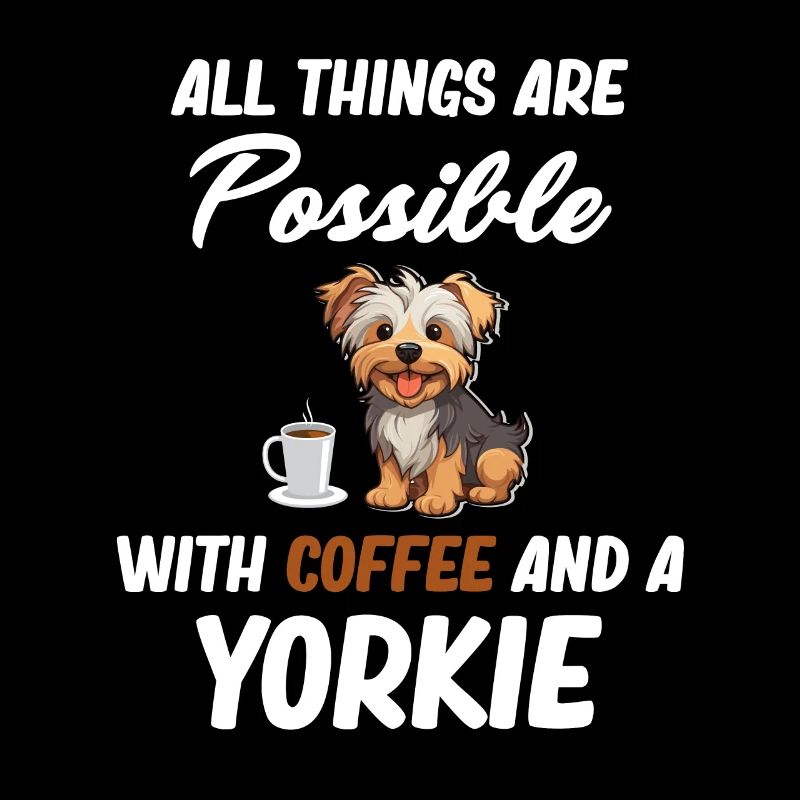 With coffee and a Yorkie Weimaraner, everything is