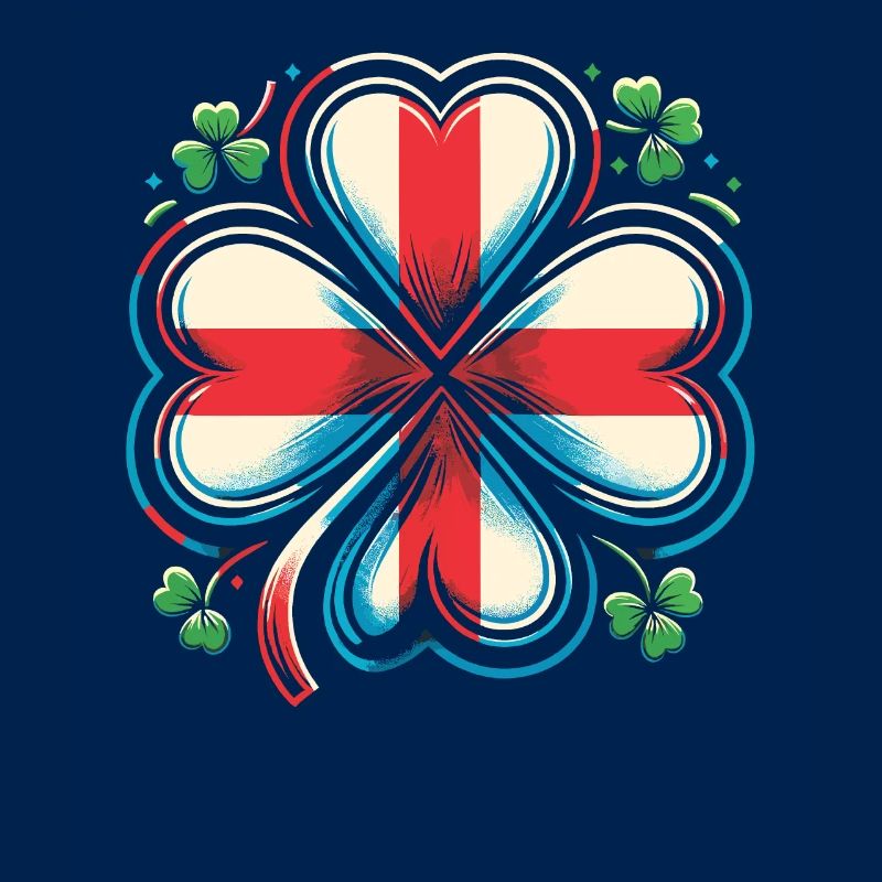 Trèfle Angleterre drapeau Saint Patrick St Patricks jour