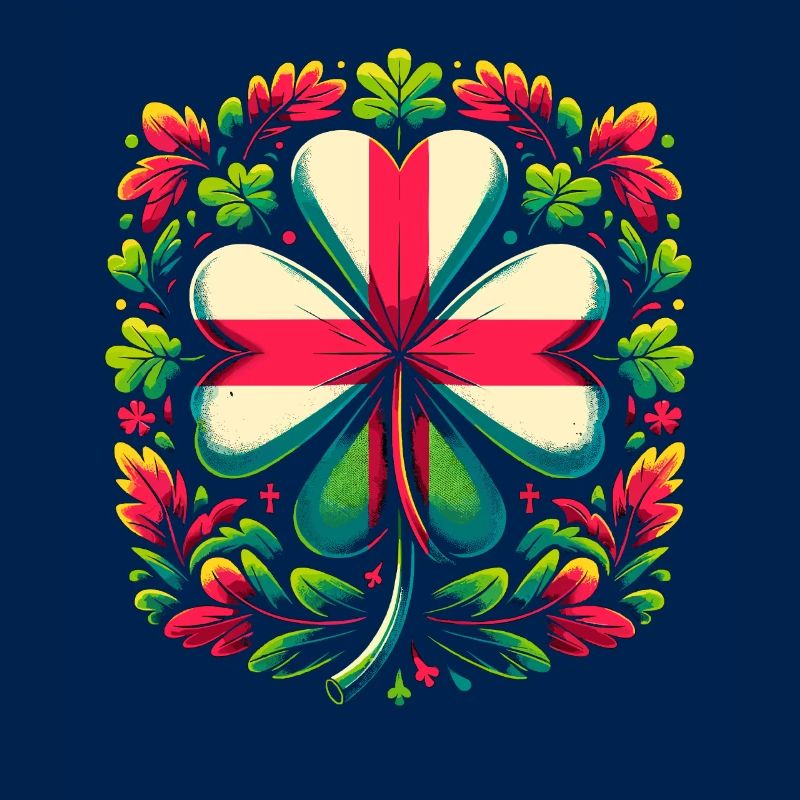 Trèfle Angleterre drapeau Saint Patrick St Patricks jour