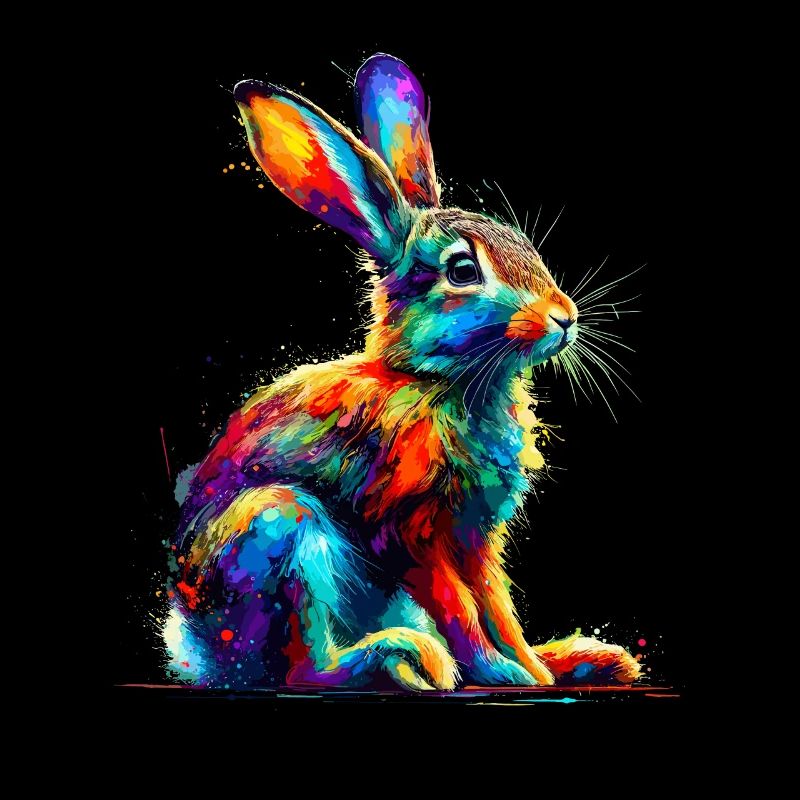Bunte Splash Art Jackrabbit Jackrabbits