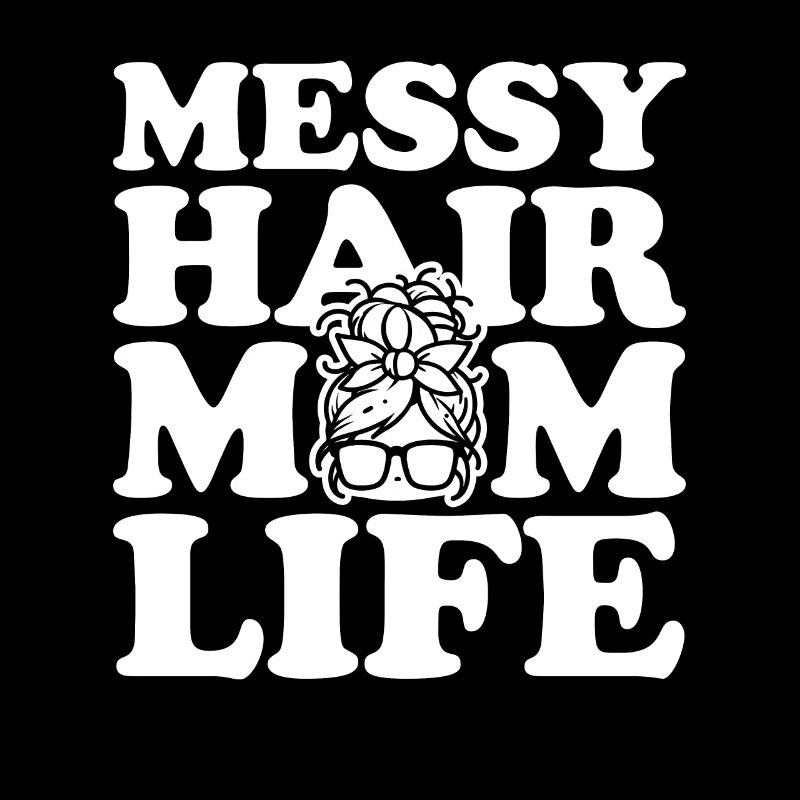 Mama Mutter Unordentliches Brötchen Mutterleben