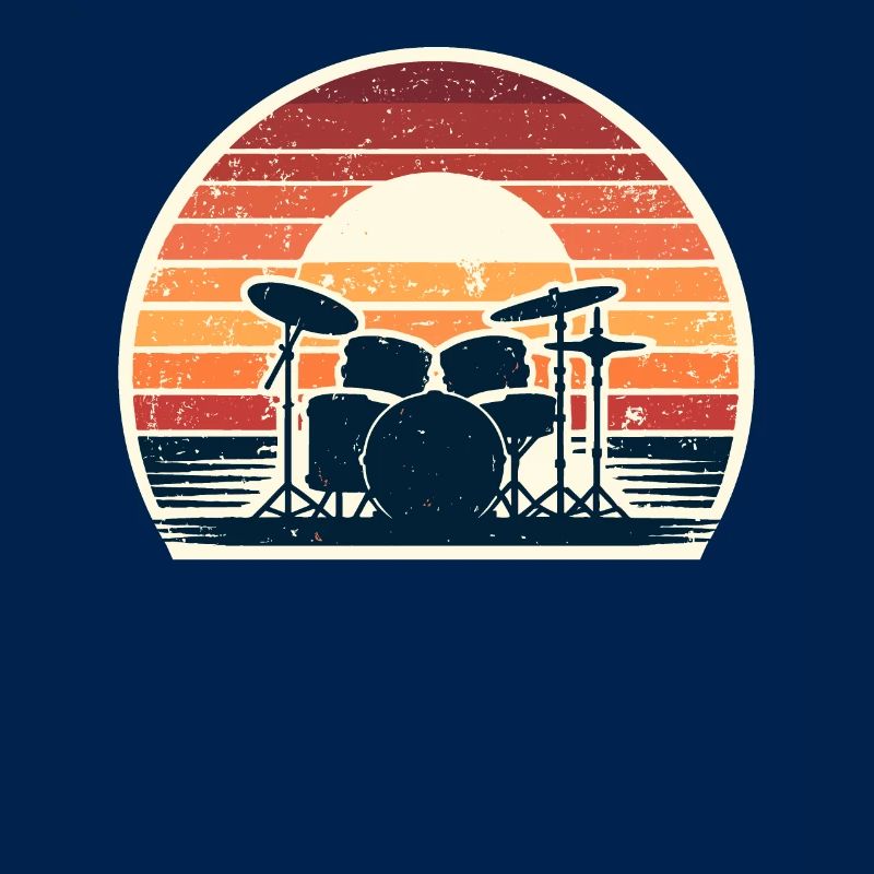 Retro Drumset Drum Drummer Drumming Drummers