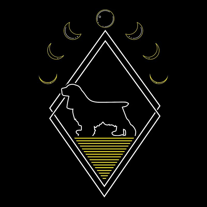 Cocker Spaniel Abstrait Phases de Lune