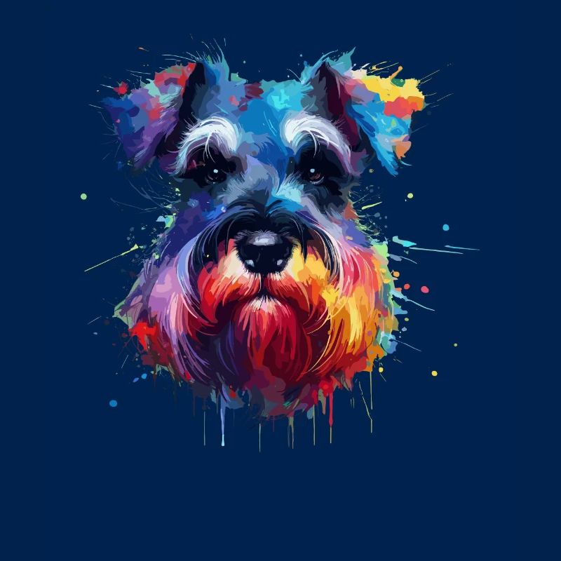 Éclaboussures colorées Schnauzer géant Schnauzers