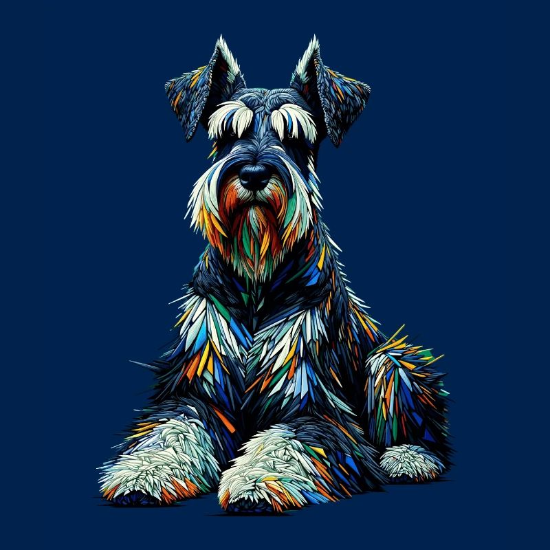 Polygone Art Schnauzer Géant Schnauzers