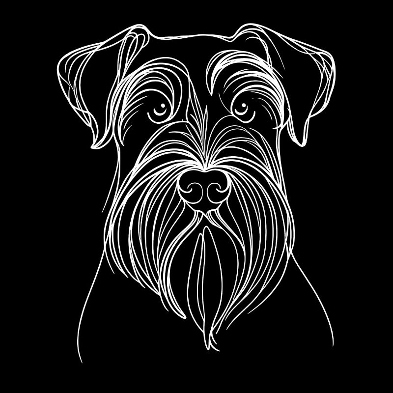 Dessin au trait Schnauzer géant Schnauzers
