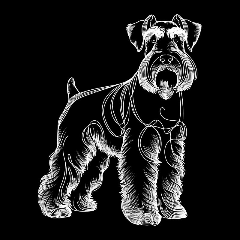Dessin au trait Schnauzer géant Schnauzers