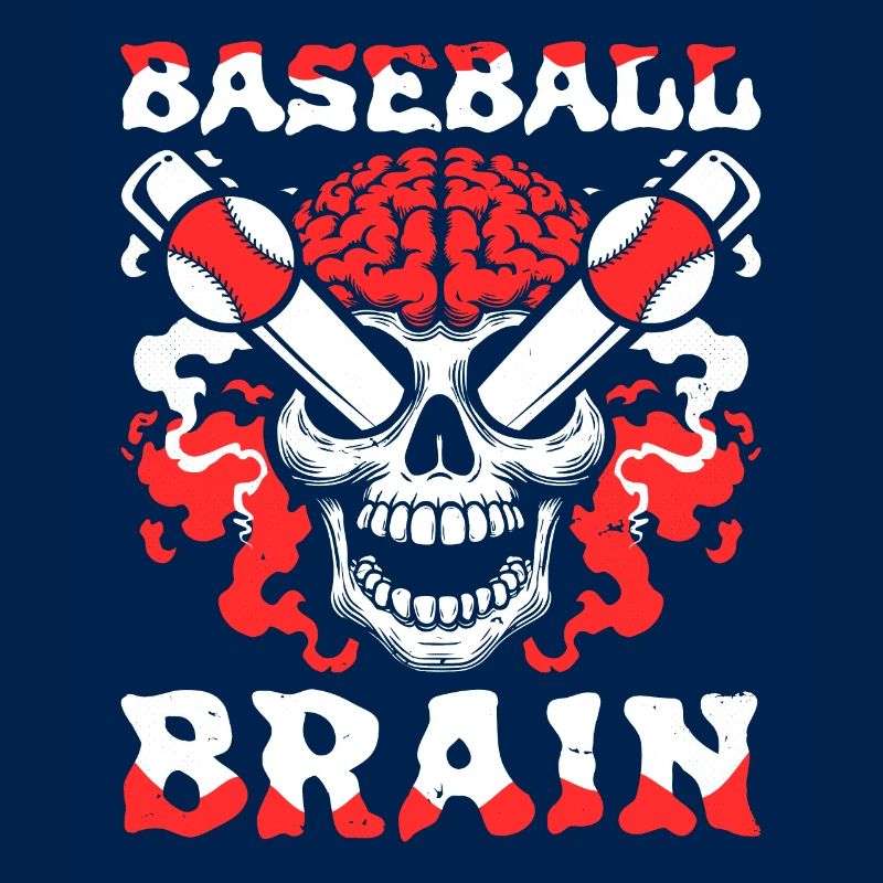 Baseball Schädel Baseball Brain