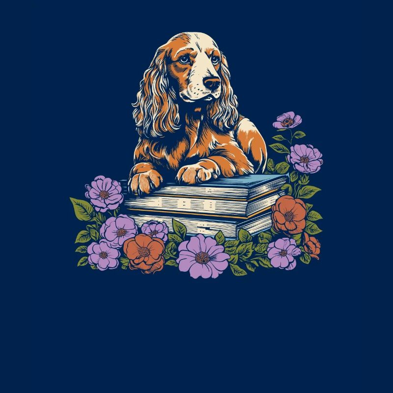 Cocker Spaniel Blumenbuchleser