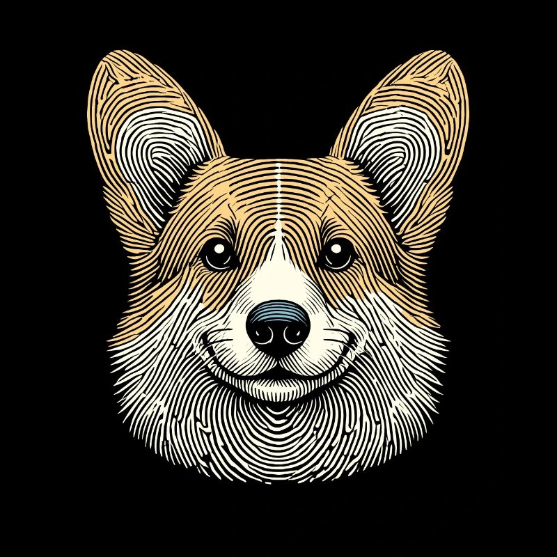Empreinte digitale corgi