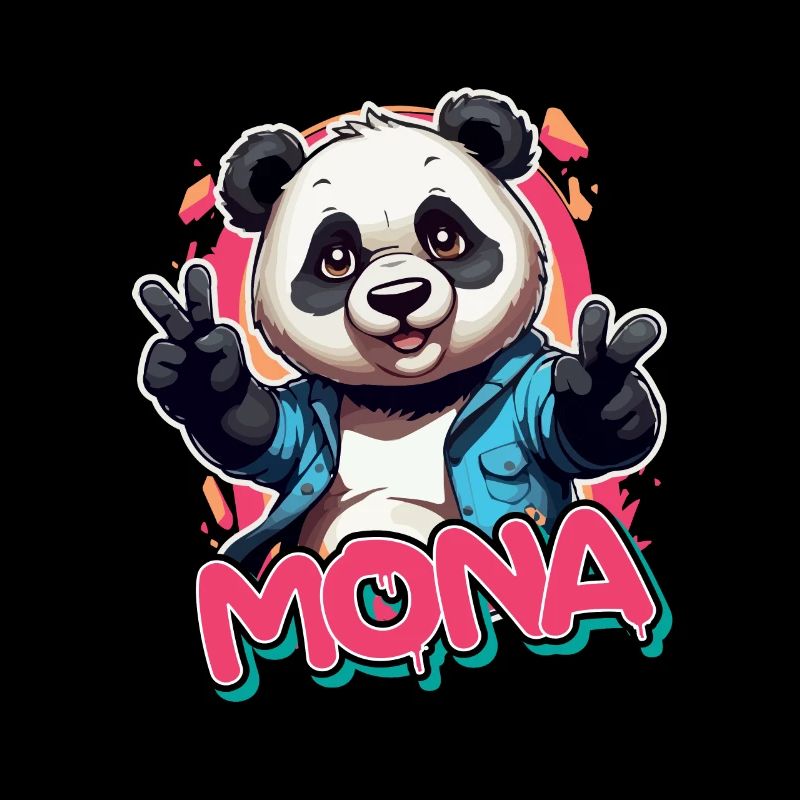 MONA - Schöner Mädchen Name mit coolem Panda