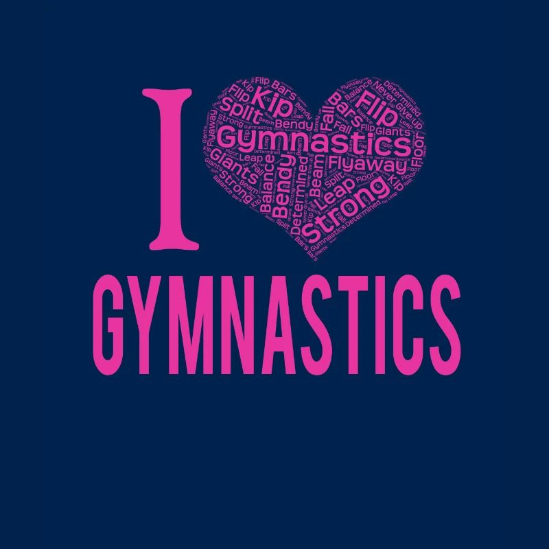 Lustiges ich-Herzgymnastikmädchen oder Turnerin-Muttergeschenk