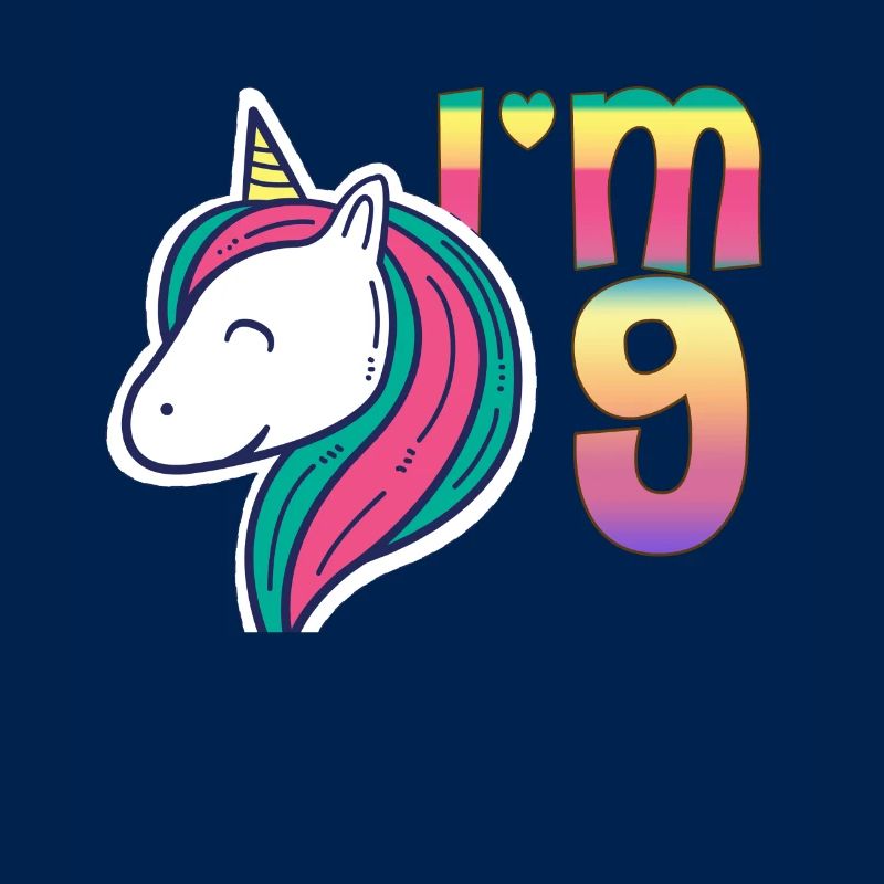Ich bin 9 Einhorn Geburtstag