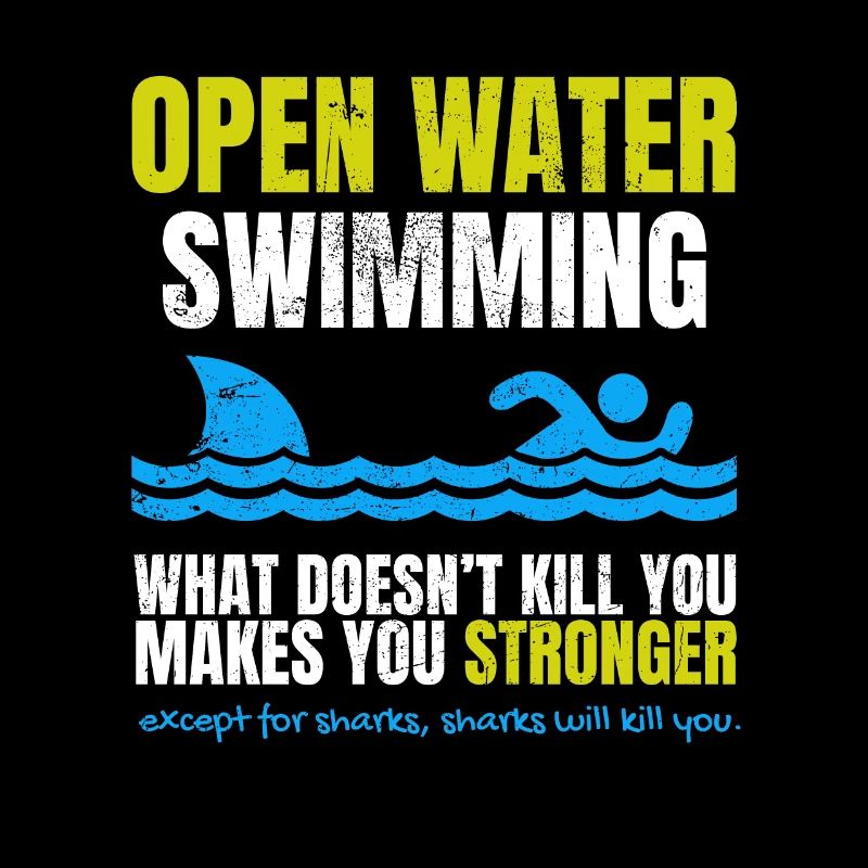 Requin drôle de natation en eau libre