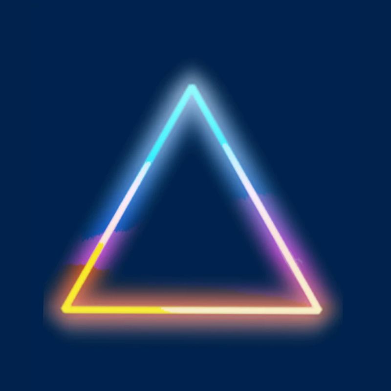 Modern luminous neon three corners