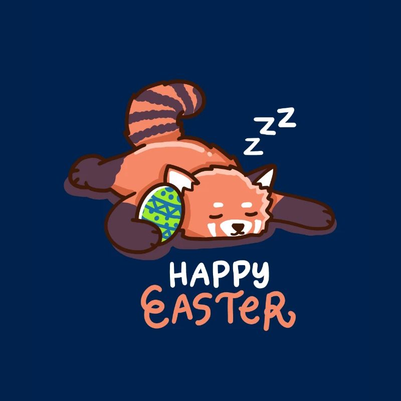 Red Panda - Easter - Happy Easter - Easter egg