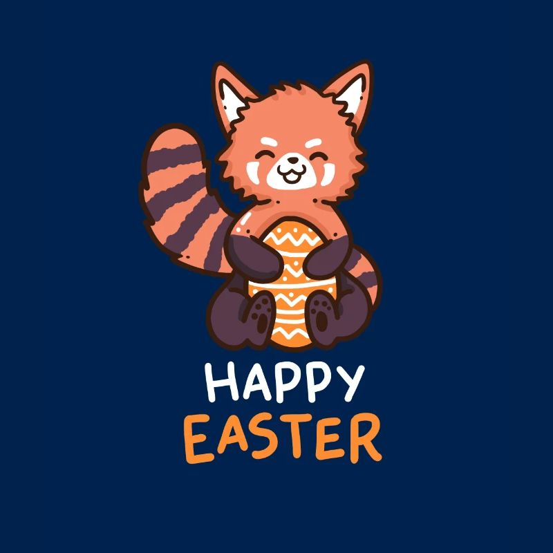 Red Panda - Easter - Happy Easter - Easter egg