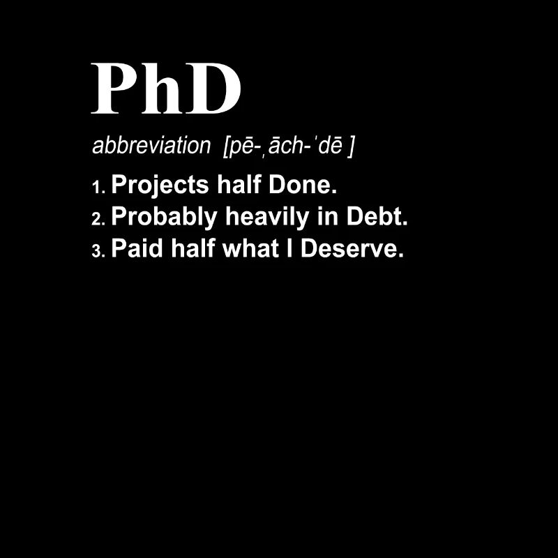 PhD Funny 3 Définition Cadeau Conception Pour Post Grad