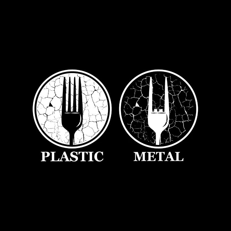 Fork plastic metal fork fork hand joke gift